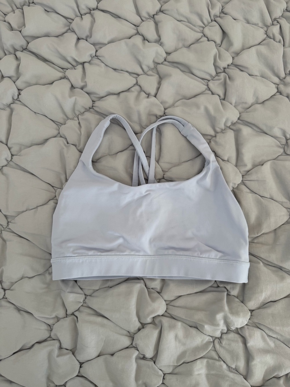 Lululemon Light Blue Criss Cross Bra. Size 8. No pads